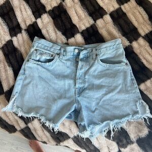 Parker Long Light Blue Denim Women Shorts